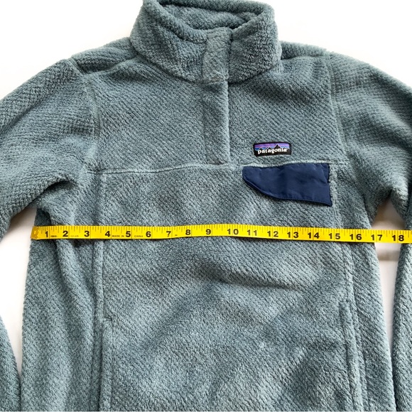 Patagonia Gray/Blue Fleece Snap T Sweater Size Small - Picture 5 of 6